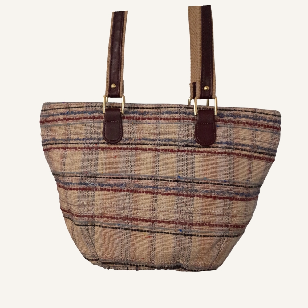 Vintage Tweed Shoulder Bag 111 Main Collection Made In USA